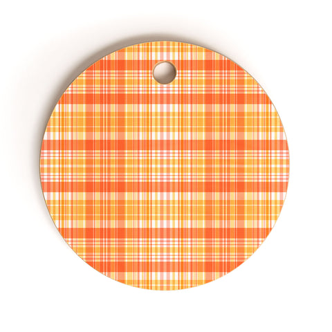 Sheila Wenzel-Ganny Spring Time Plaids Cutting Board Round