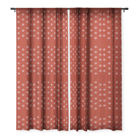 Sheila Wenzel-Ganny Star Snowflakes Sheer Window Curtain