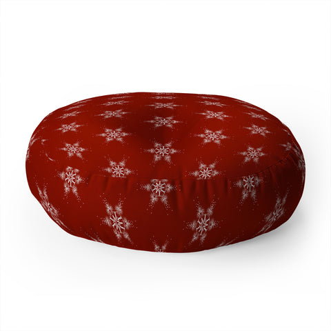 Sheila Wenzel-Ganny Star Snowflakes Floor Pillow Round