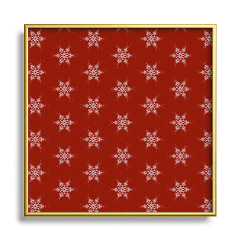Sheila Wenzel-Ganny Star Snowflakes Metal Square Framed Art Print