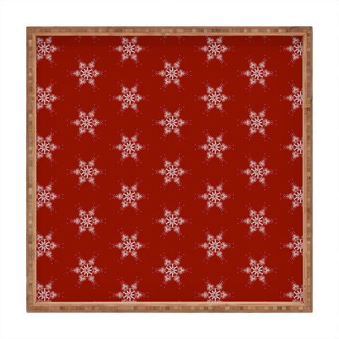 Sheila Wenzel-Ganny Star Snowflakes Square Tray
