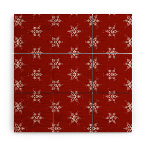 Sheila Wenzel-Ganny Star Snowflakes Wood Wall Mural