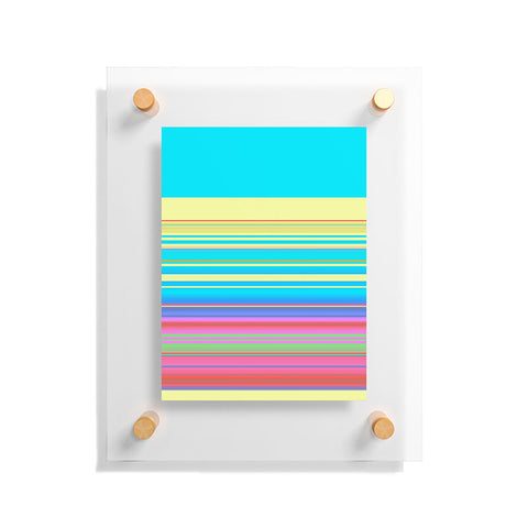 Sheila Wenzel-Ganny Summer Fun Stripes Floating Acrylic Print