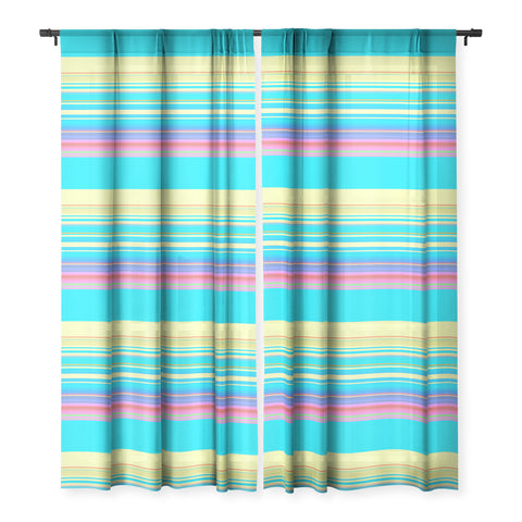 Sheila Wenzel-Ganny Summer Fun Stripes Sheer Window Curtain