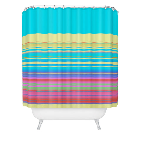 Sheila Wenzel-Ganny Summer Fun Stripes Shower Curtain
