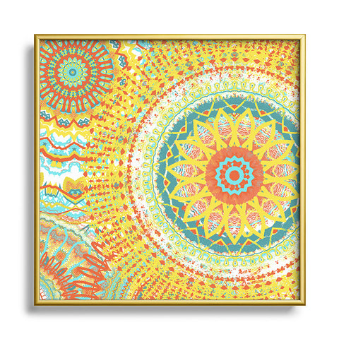 Sheila Wenzel-Ganny Sun kissed Mandalas Metal Square Framed Art Print