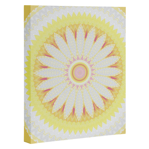 Sheila Wenzel-Ganny Sunny Flower Mandala Art Canvas