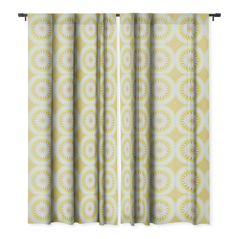 Sheila Wenzel-Ganny Sunny Flower Mandala Blackout Window Curtain