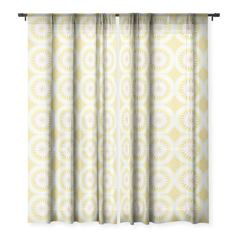Sheila Wenzel-Ganny Sunny Flower Mandala Sheer Window Curtain
