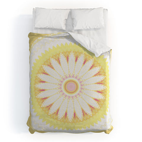 Sheila Wenzel-Ganny Sunny Flower Mandala Duvet Cover