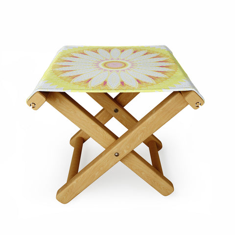 Sheila Wenzel-Ganny Sunny Flower Mandala Folding Stool