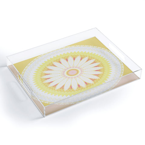 Sheila Wenzel-Ganny Sunny Flower Mandala Acrylic Tray