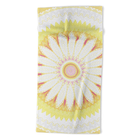 Sheila Wenzel-Ganny Sunny Flower Mandala Beach Towel