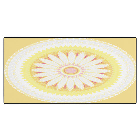 Sheila Wenzel-Ganny Sunny Flower Mandala Desk Mat