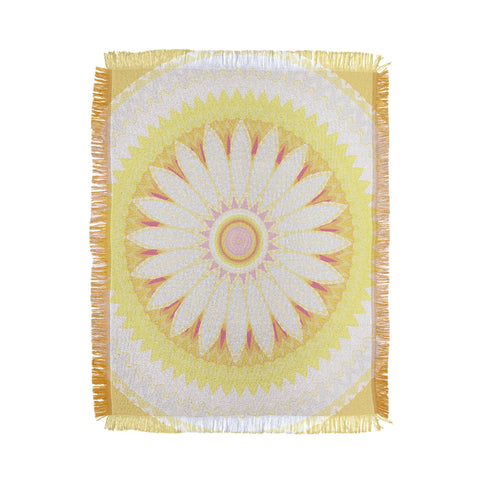 Sheila Wenzel-Ganny Sunny Flower Mandala Throw Blanket