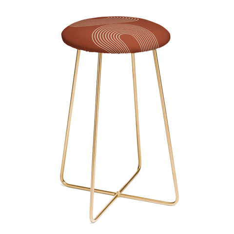 Sheila Wenzel-Ganny Terra Cotta Minimalist Counter Stool