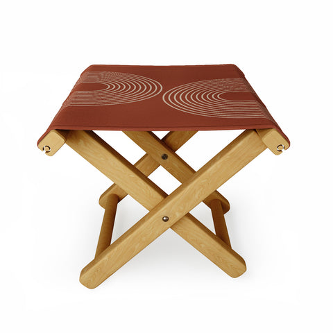 Sheila Wenzel-Ganny Terra Cotta Minimalist Folding Stool