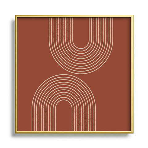 Sheila Wenzel-Ganny Terra Cotta Minimalist Metal Square Framed Art Print