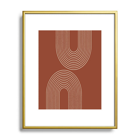 Sheila Wenzel-Ganny Terra Cotta Minimalist Metal Framed Art Print