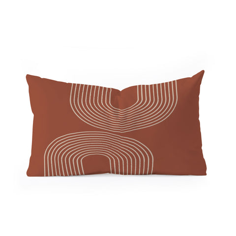 Sheila Wenzel-Ganny Terra Cotta Minimalist Oblong Throw Pillow