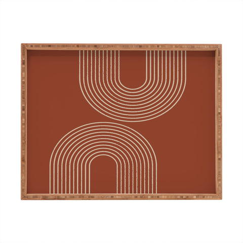 Sheila Wenzel-Ganny Terra Cotta Minimalist Rectangular Tray