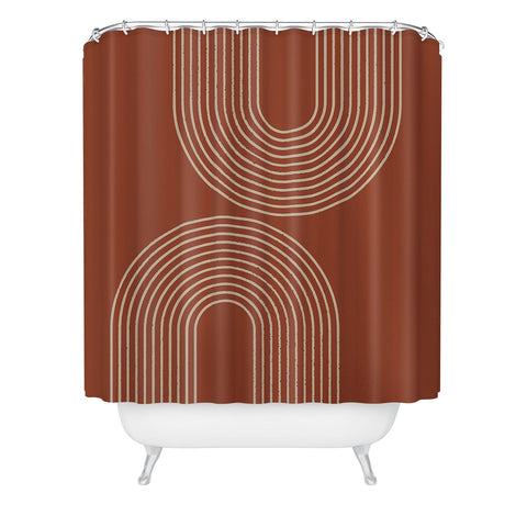Sheila Wenzel-Ganny Terra Cotta Minimalist Shower Curtain