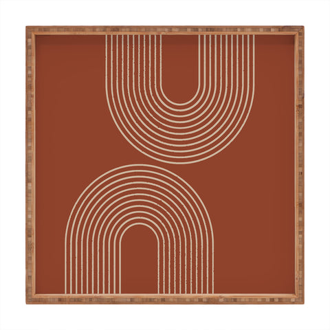 Sheila Wenzel-Ganny Terra Cotta Minimalist Square Tray
