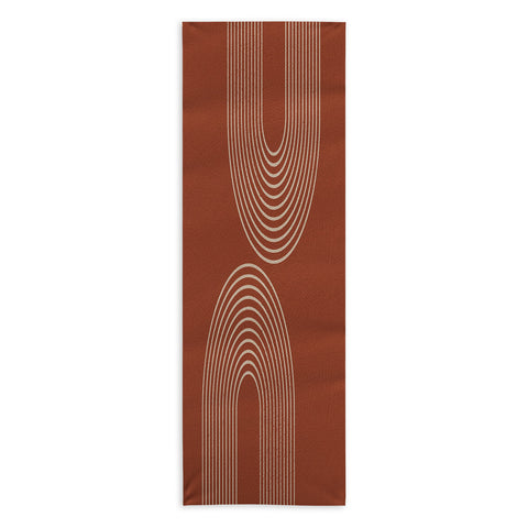 Sheila Wenzel-Ganny Terra Cotta Minimalist Yoga Towel