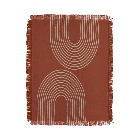 Sheila Wenzel-Ganny Terra Cotta Minimalist Throw Blanket