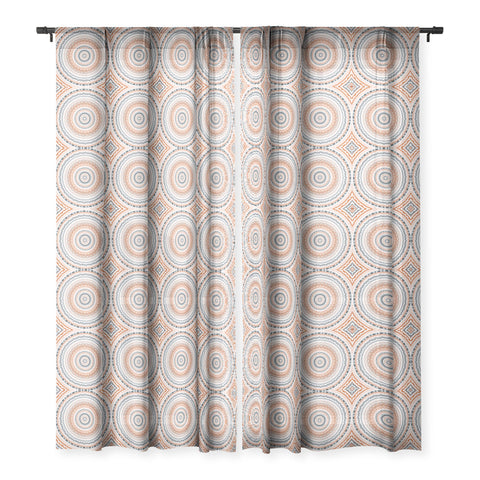 Sheila Wenzel-Ganny The Boho Tribal Mandala Sheer Window Curtain