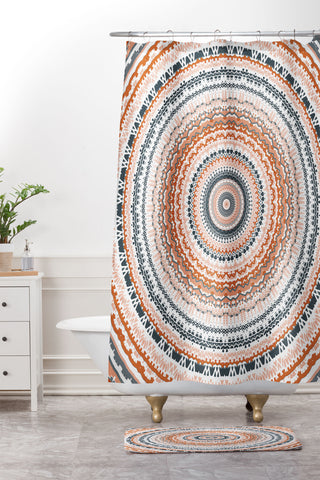 Sheila Wenzel-Ganny The Boho Tribal Mandala Shower Curtain And Mat