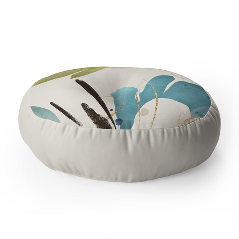 Sheila Wenzel-Ganny The Bouquet Abstract Floor Pillow Round