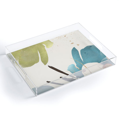 Sheila Wenzel-Ganny The Bouquet Abstract Acrylic Tray