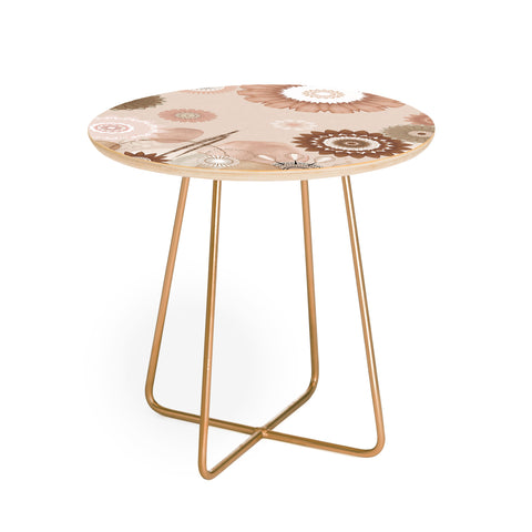 Sheila Wenzel-Ganny The Pink Bouquet Round Side Table