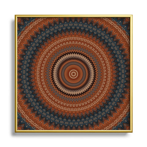 Sheila Wenzel-Ganny The Rustic Mandala Metal Square Framed Art Print