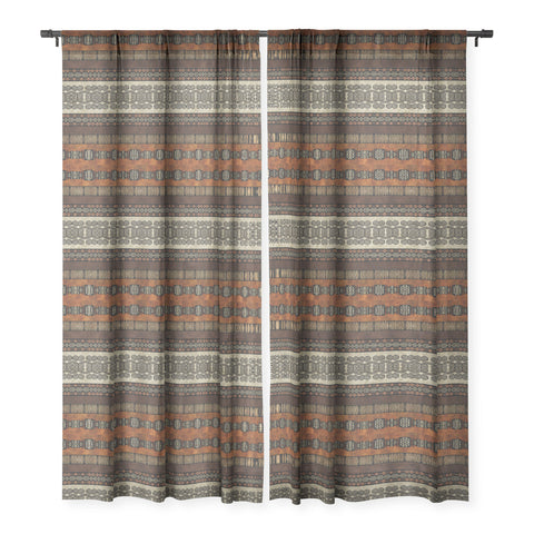 Sheila Wenzel-Ganny The Rustic Native Mud Cloth Sheer Window Curtain