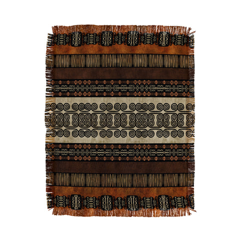 Sheila Wenzel-Ganny The Rustic Native Mud Cloth Throw Blanket