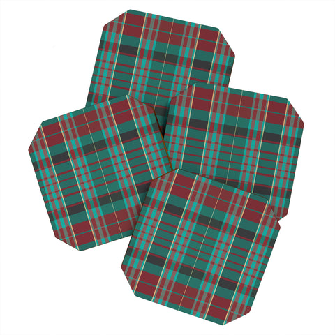Sheila Wenzel-Ganny The Season Plaids Coaster Set