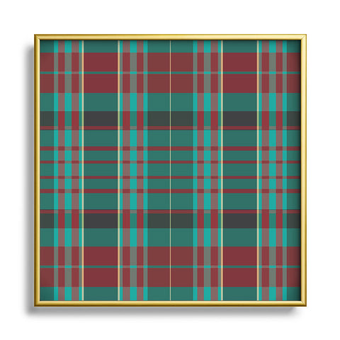 Sheila Wenzel-Ganny The Season Plaids Metal Square Framed Art Print