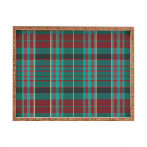 Sheila Wenzel-Ganny The Season Plaids Rectangular Tray
