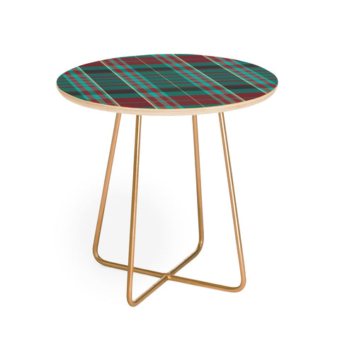 Sheila Wenzel-Ganny The Season Plaids Round Side Table