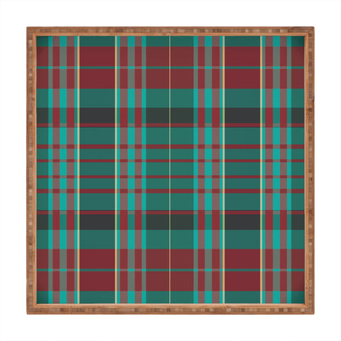 Sheila Wenzel-Ganny The Season Plaids Square Tray