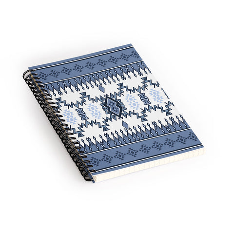 Sheila Wenzel-Ganny Tribal Blue Diamond Spiral Notebook