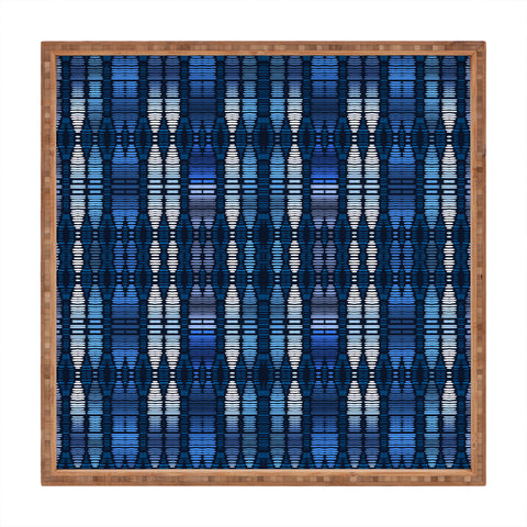 Sheila Wenzel-Ganny Tribal Blue Ombre Square Tray