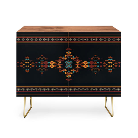 Sheila Wenzel-Ganny Tribal Boho Pattern 2 Credenza