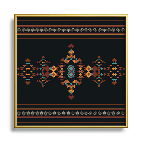 Sheila Wenzel-Ganny Tribal Boho Pattern 2 Metal Square Framed Art Print