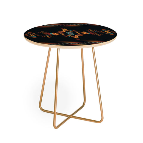 Sheila Wenzel-Ganny Tribal Boho Pattern 2 Round Side Table