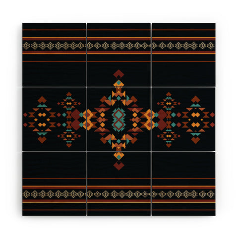 Sheila Wenzel-Ganny Tribal Boho Pattern 2 Wood Wall Mural