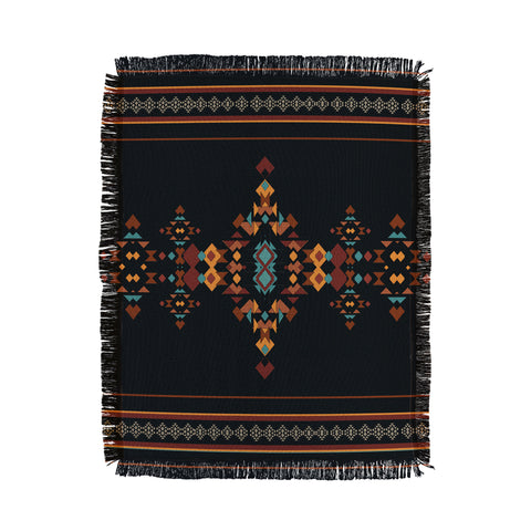 Sheila Wenzel-Ganny Tribal Boho Pattern 2 Throw Blanket