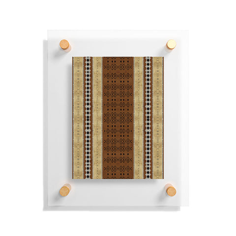 Sheila Wenzel-Ganny Tribal Brown Mud Cloth Floating Acrylic Print